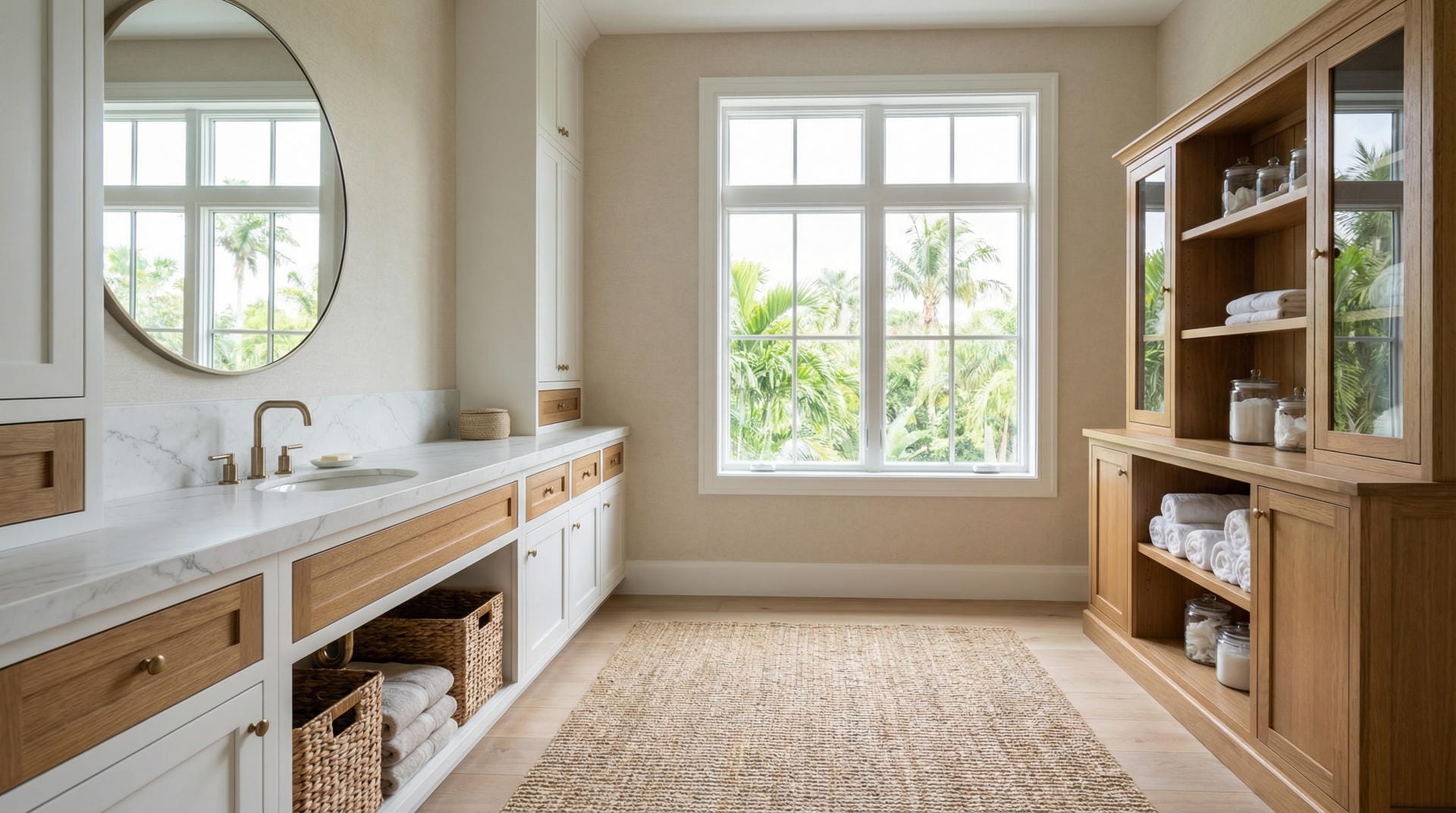 Custom bathroom storage vanity cabinets with drawers Jensen Beach Florida