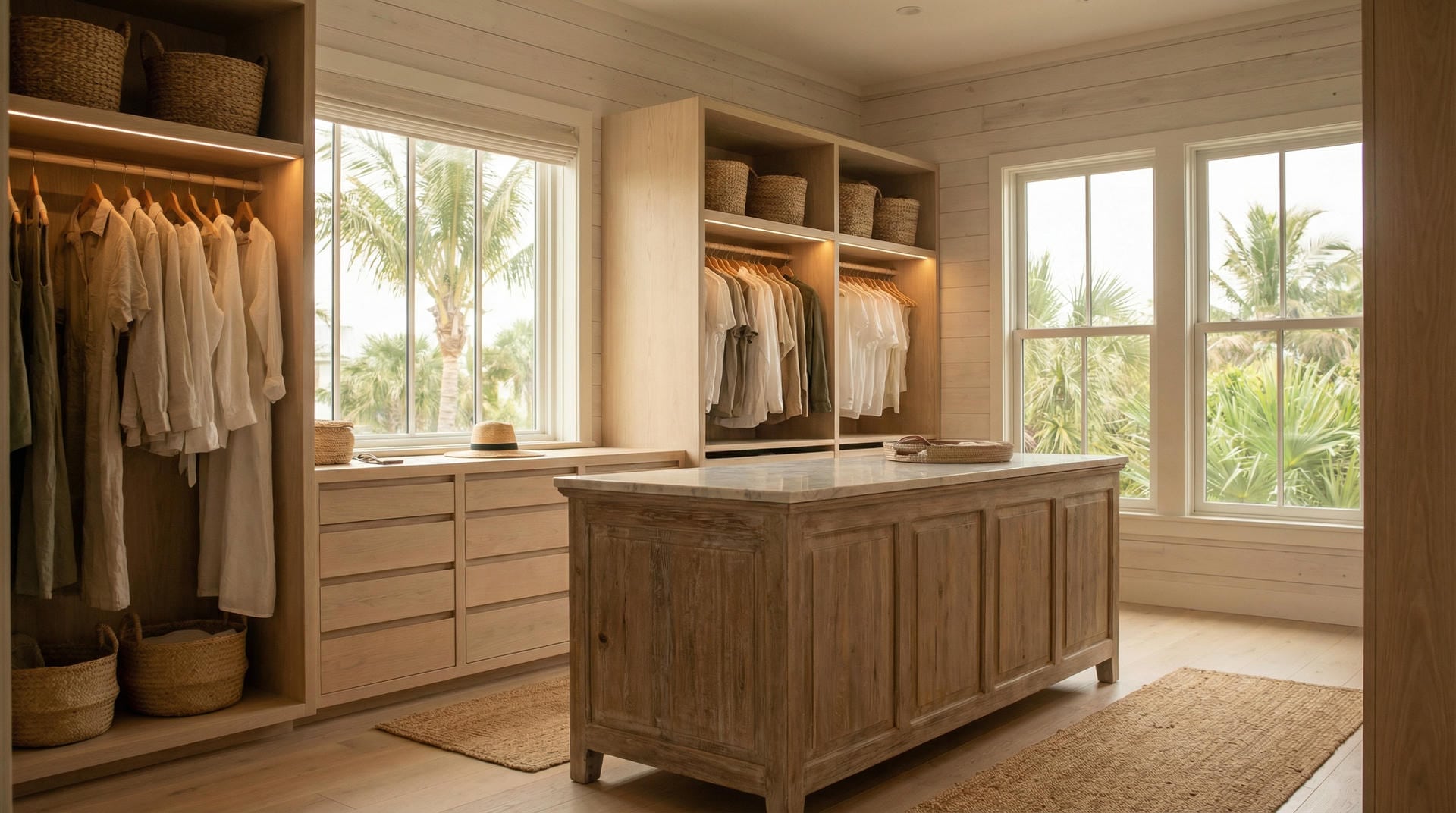 Custom dressing room design and installation in Jensen Beach Treasure Coast Florida by Able Closets