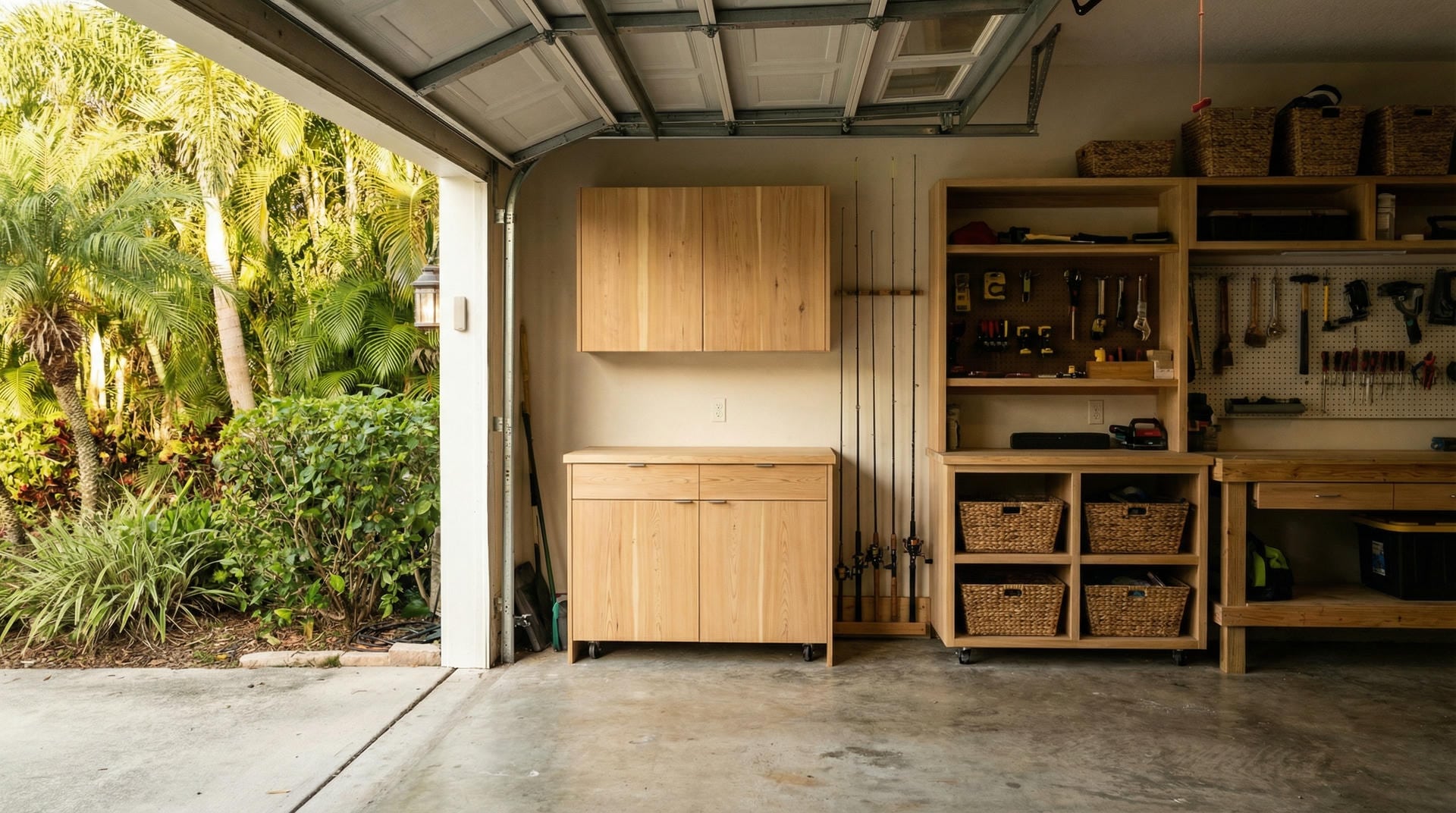 Custom garage storage remodel installation in Jensen Beach Treasure Coast Florida by Able Closets