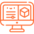 able-closet Orange line drawing of a computer monitor displaying a split screen: the left side shows text with a circular button, and the right side shows a 3D cube icon. able-closet Orange line drawing of a computer monitor displaying a split screen: the left side shows text with a circular button, and the right side shows a 3D cube icon.