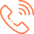 able-closet Orange outline of a telephone handset with three curved lines above it, indicating a phone call or communication signal, on a white background. able-closet Orange outline of a telephone handset with three curved lines above it, indicating a phone call or communication signal, on a white background.